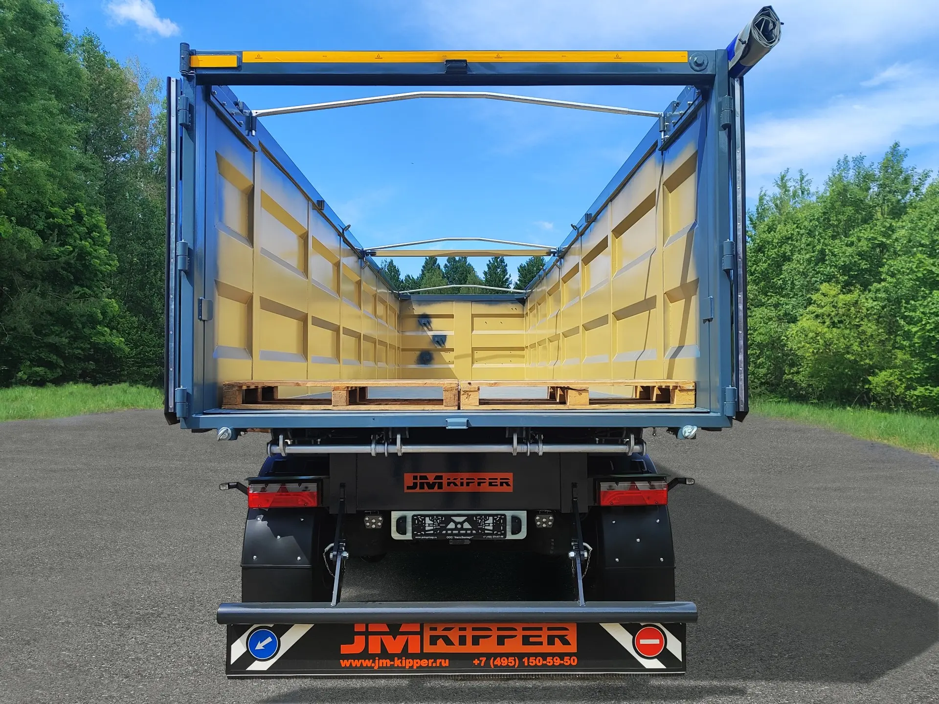 Фото Стальной самосвальный четырехосный полуприцеп JM Kipper STRONG 4