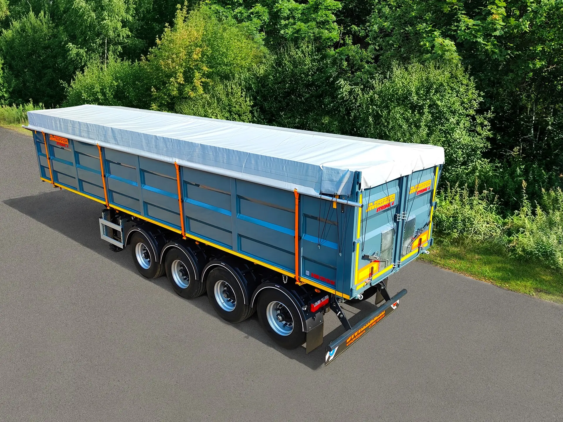 Фото Стальной самосвальный четырехосный полуприцеп JM Kipper STRONG 4